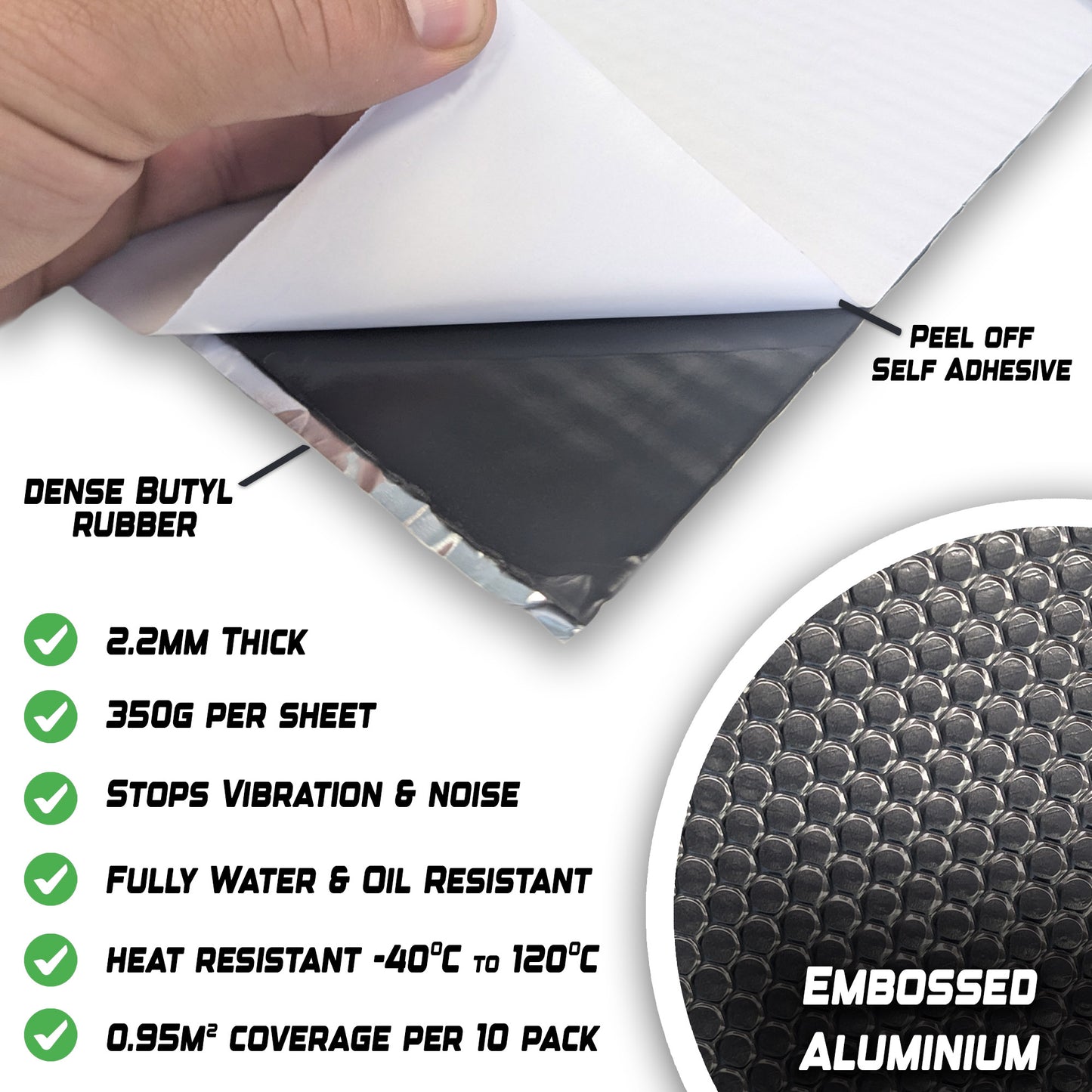Self Adhesive Sound-Dead Sheets Anti-Vibration Butyl Rubber Acoustic insulation