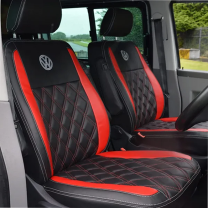 Double Diamond Stitch Pattern Foam Padded  Quilting Faux Leather Vehicale Seat Upholstery Fabric - 4-Way Stretch