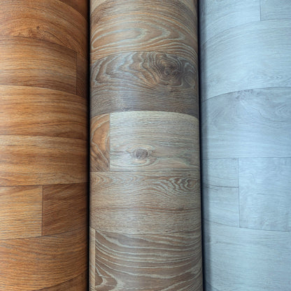 Vinyl Flooring Roll Wood Effect High Quaility Textured R10 Anti Slip Coating 4 WAY - 4-Way Stretch