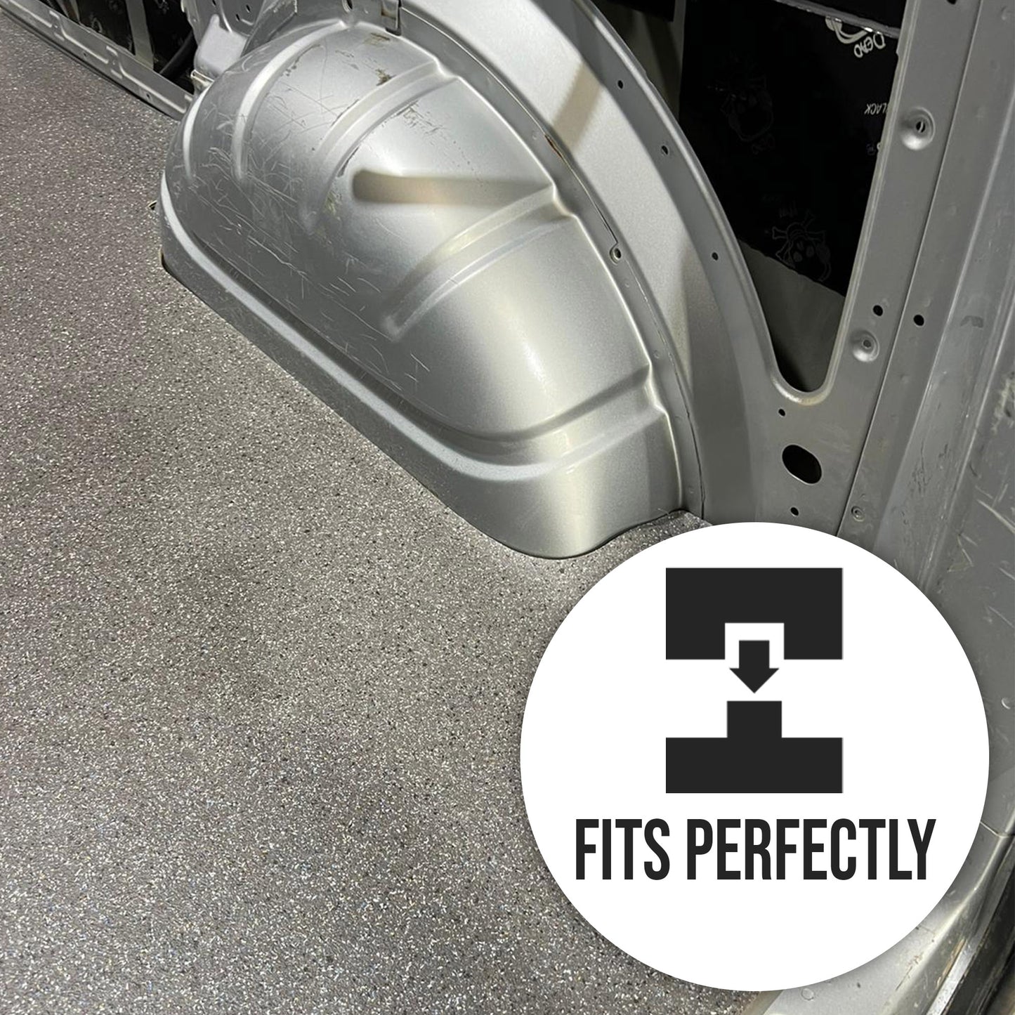 Automotive Pre-Cut VW T5 & T6 Vinyl Campervan Floors (With Side Steps Cuts) - 4-Way Stretch