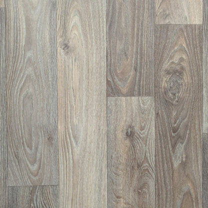 Vinyl Flooring Roll Wood Effect High Quaility Textured R10 Anti Slip Coating 4 WAY - 4-Way Stretch
