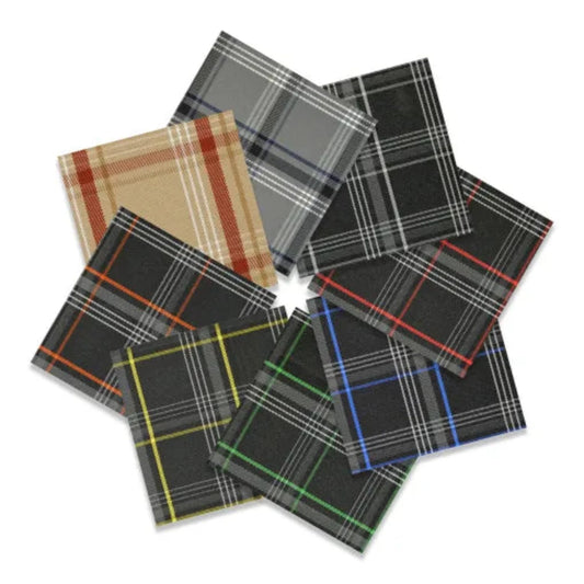 Tartan Fabric GTI Style 5mm Scrim Foam Backed Vehicle Seatr Upholstry (1.5m Wide) - 4-Way Stretch